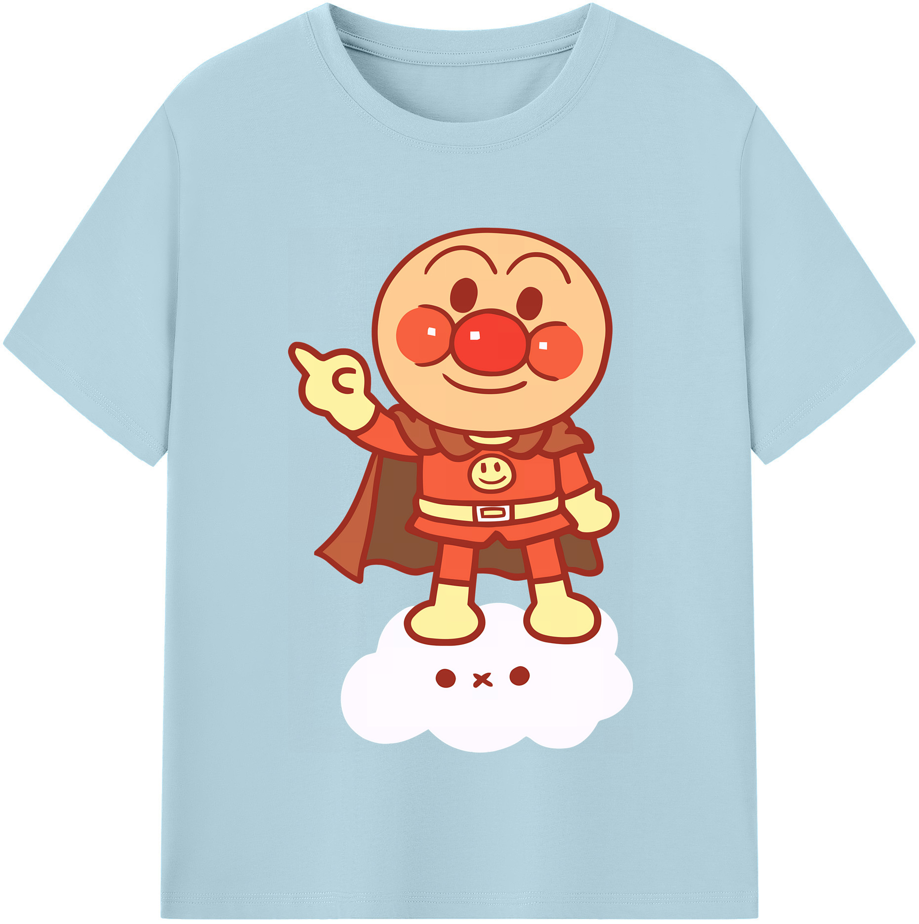 （画像用） アンパンマン Anpanman 綿100％半袖Tシャツ（フロントプリント）